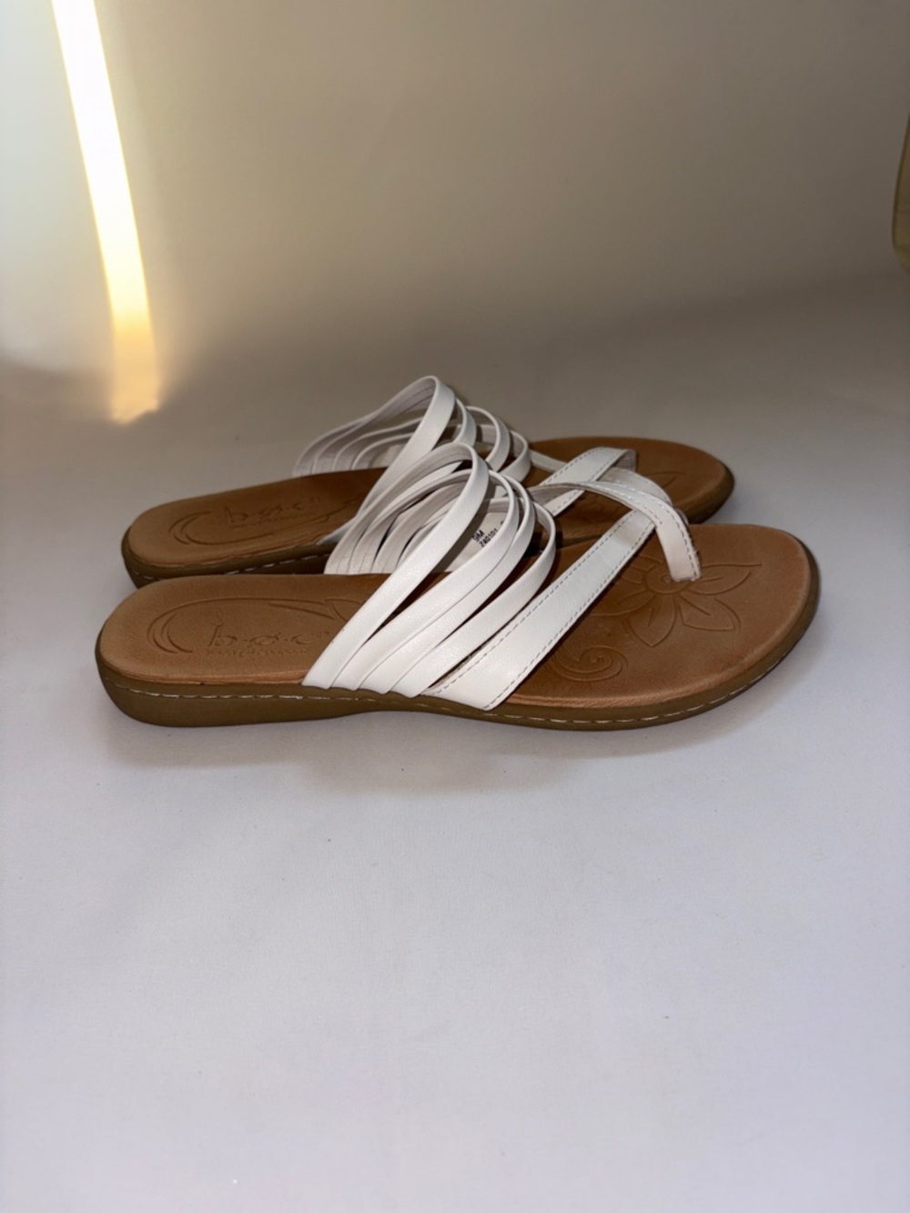b.o.c. Alisha - White Multi-Strap Slide‎ Sandals - Size 9